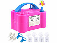 AGT Ballon Aufblas-Pumpe, Ballonaufblasgerät, Ballonpumpe mit Clips