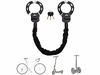 AGT Fahrradschloss, Roller-Handschellenschloss, Scooter-Schloss; Kettenschlösser mit Schlüssel für Fahrrad und Motorrad Kettenschlösser mit Schlüssel für Fahrrad und Motorrad Kettenschlösser mit Schlüssel für Fahrrad und Motorrad